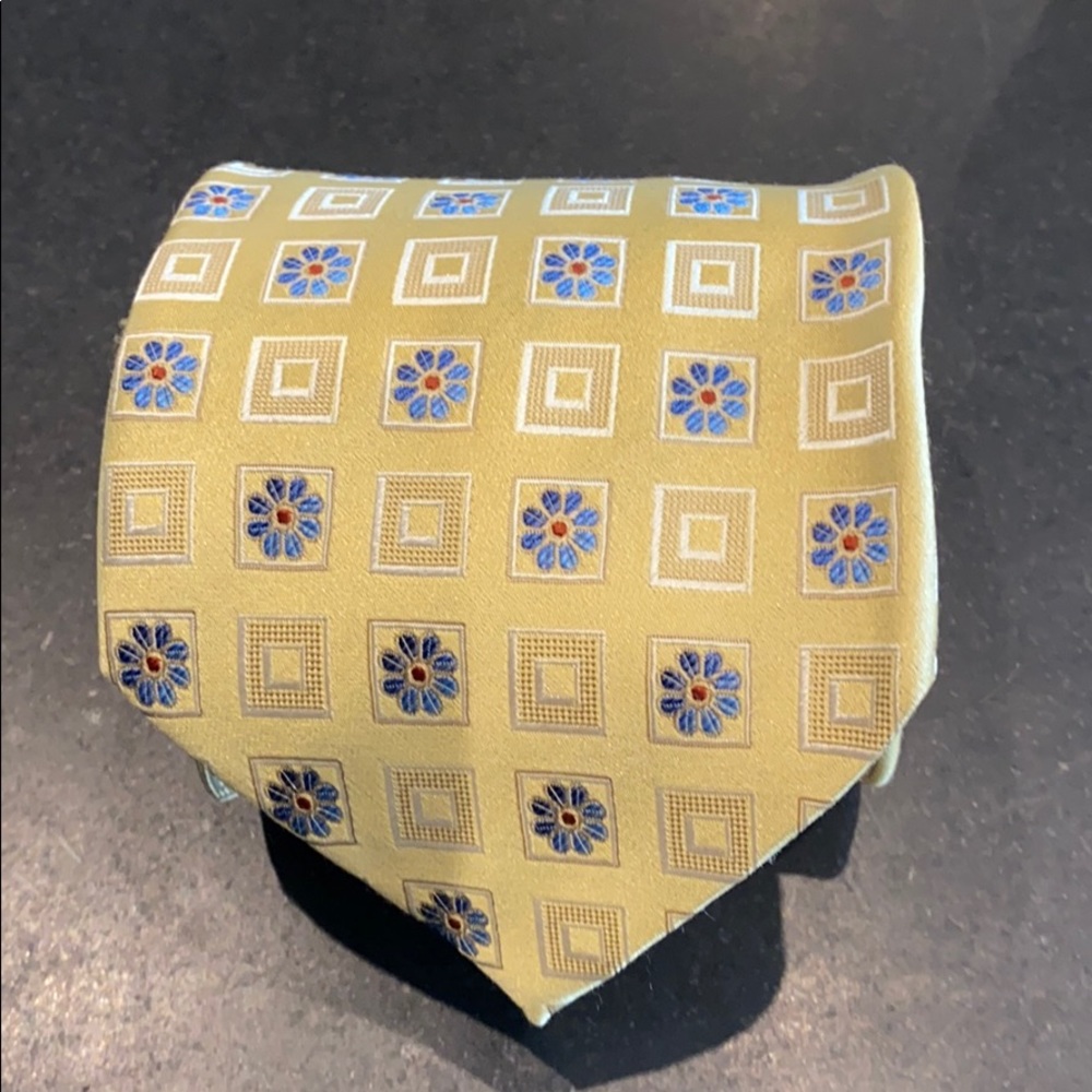 Zegna gold patterned tie